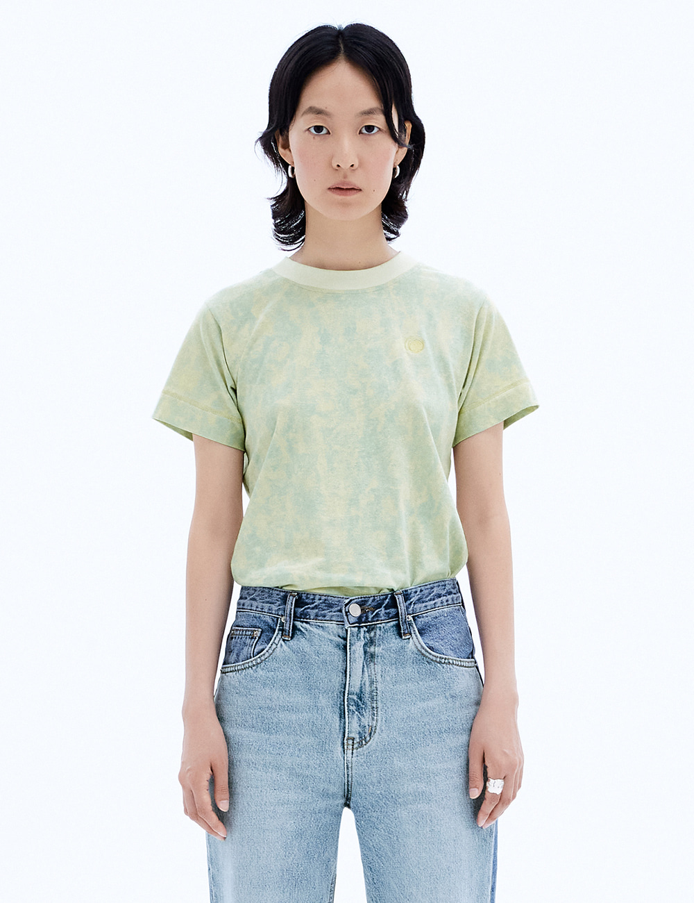 Neck Coloration Top_ Washed Melon