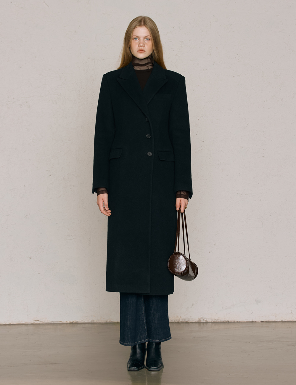 Classy Maxi Wool Coat_Black