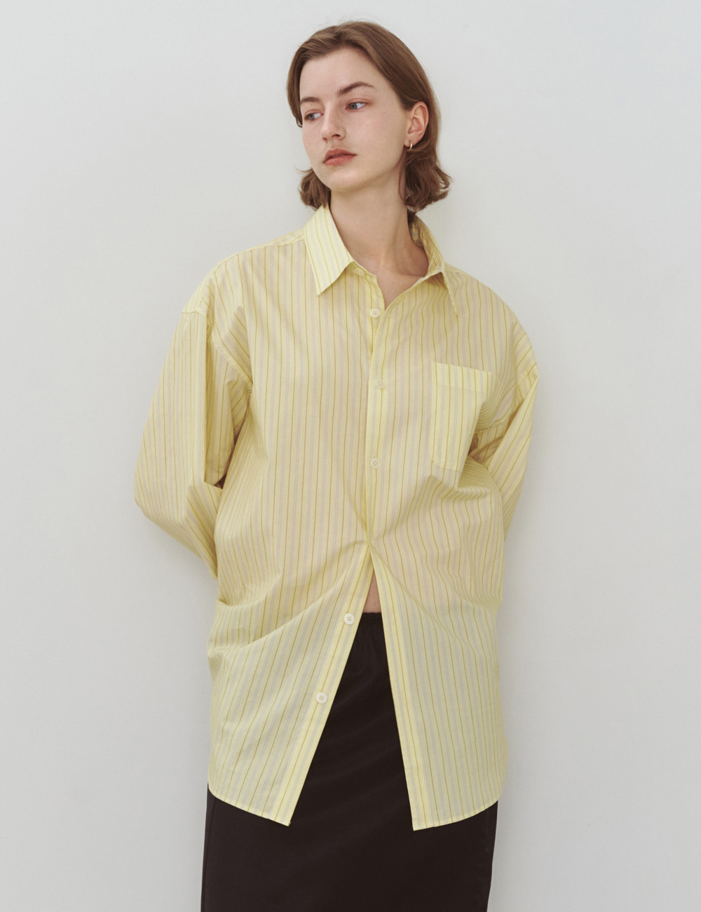 Stripe Multi Pattern Shirts_Yellow