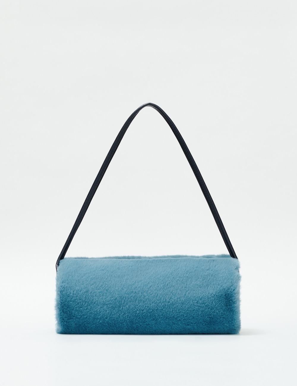 Minimal Barrel Fur Bag_Sky Blue